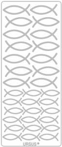 KREATIV STICKER 10x23CM,MOTIV 90,5ST.SILBER