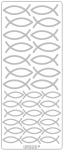 KREATIV STICKER 10x23CM,MOTIV 90,5ST.SILBER