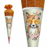 Motiv-Schultüte Lieblingsstück Funny Fuchs 70cm rund Rot(h)-Spitze