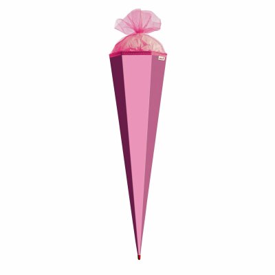 Roth XXL-Basteltüte, rosa, 100cm, eckig, Rot(h)-Spitze, Tüllverschluss