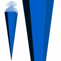 Roth XXL-Basteltüte, pazifikblau, 100cm, eckig, Rot(h)-Spitze