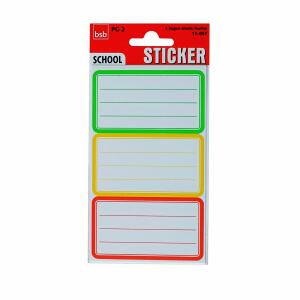 Roth  Buchetiketten Multicolor, ca. 7,5x4,5 cm, 5x3 Etiketten