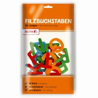 Roth Filzbuchstaben Sortierung Jungen, 48 Teile, selbstklebend