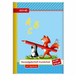 Roth Klipp+Klar Grundschulaufgabenheft, Schutzumschlag, Innenteil mit farbiger Tageskennzeichnung und Tageszahlen, A & B Wochen, Lernhilfen - Klassenarbeitsplan, 1 Woche 2 Seiten, Format: A5, 96 Seiten