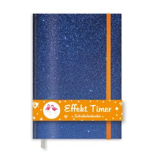 Roth Effekt-Timer, A6, immerwährend, Glittereffekt, 1 Woche 2 Seiten