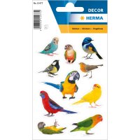 Herma Sticker DECOR Tiere Vögel 3 Bl