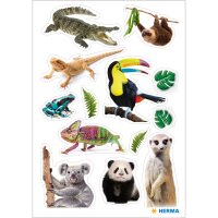 Herma Sticker DECOR Tiere Exotische Tiere 3 Bl