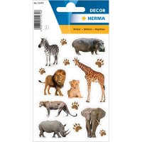 Herma Sticker DECOR Tiere Afrika Tiere 3 Bl