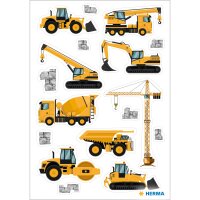 Herma Sticker MAGIC Baustellen Fahrzeuge Transpuffy 1 Bl