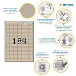 Herma Etiketten permanent haftend 25,4 x 10 mm Silphie-Papier braun 20 Bl 3780 Etik. LaserInkCopy