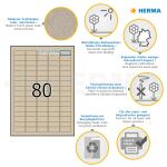 Herma Etiketten permanent 35,6 x 16,9 mm Silphie braun 20 Bl 1600 Etik