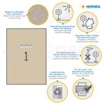 Herma Etiketten permanent haftend 210 x 297 mm Silphie-Papier braun 20 Bl 20 Etik. LaserInkCopy