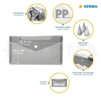 Herma Dokumentenhülle PP DL+ 22 x 12 cm dunkelblau