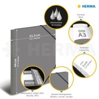 Herma Sammelmappe Eckspanner PP A3 Neon pink