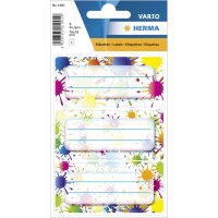 Herma Schuletiketten 76 x 35 mm Farbkleckse 3 Bl 9 Etik.