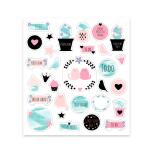 GLITZER-STICKER "BULLET JOURNAL" 130 STICKER