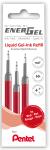 Pentel Minen 3er Set f. BLN 25/75/105/625 0,25mm rt