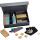 SIGEL BA310 Starterset - 4 leicht abwischbare Board-Marker (schwarz, blau, rot, grün), 25 Holz-Pinnnadeln, 4 Holz-Magnete quadratisch, 1 Holz-Board-Eraser inkl. Ersatzpad,1 magnetisches Reinigungstuch, 1 Reinigungsspray