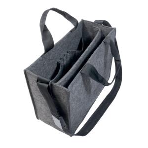 SIGEL BA410 Desk Sharing Bag M - Filz synthetisch - dunkelgrau - 36 x 28 x 15 cm