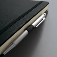 SIGEL CO695 Notizbuch Conceptum - Leder-Optik - punktkariert (Dot-Lineatur) - ca. A5 - grau/rot - Hardcover - 194 Seiten - PEFC-zertifiziert