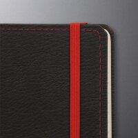 SIGEL CO695 Notizbuch Conceptum - Leder-Optik - punktkariert (Dot-Lineatur) - ca. A5 - grau/rot - Hardcover - 194 Seiten - PEFC-zertifiziert