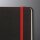 SIGEL CO695 Notizbuch Conceptum - Leder-Optik - punktkariert (Dot-Lineatur) - ca. A5 - grau/rot - Hardcover - 194 Seiten - PEFC-zertifiziert