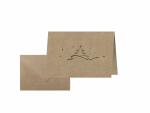 SIGEL DS071 Weihnachts-Karten - Weihnachtsbaum - braun - A6 - 10 Karten + Umschläge - inkl. Umschläge