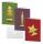 SIGEL DS081 Weihnachts-Karten-Set - 4x Stern, 3x Baum, 3x Kerze - gold/rot/grün - A6 - 10 Karten + Umschläge - inkl. Umschläge