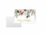 SIGEL DS085 Weihnachts-Karten - Tannenzweige - grün/rot/braun - A6 - 25 Karten + Umschläge - inkl. Umschläge