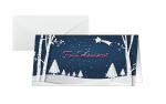SIGEL DS087 Weihnachts-Karten - Winterlandschaft - blau/weiß/rot - DIN lang - 25 Karten + Umschläge - inkl. Umschläge