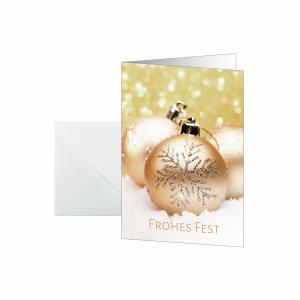 SIGEL DS091 Weihnachts-Karten - Weihnachtskugeln - gold/weiß/silber - A6 - 25 Karten + Umschläge - inkl. Umschläge