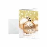 SIGEL DS091 Weihnachts-Karten - Weihnachtskugeln - gold/weiß/silber - A6 - 25 Karten + Umschläge - inkl. Umschläge