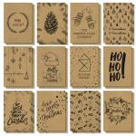 Weihnachts-Postkarten-Set - schwarz - A6 - 24 Karten