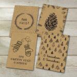Weihnachts-Postkarten-Set - schwarz - A6 - 24 Karten