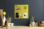 SIGEL GL293 Glas-Magnettafel Artverum - gelb - 48 x 48 x 1,50 cm - Yellow Structure - polierte Ecken - Sicherheitsglas (ESG), Stahl - GS-geprüft