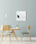 SIGEL GL295 Glas-Magnettafel Artverum - weiß/schwarz 48 x 48 x 1,50 cm