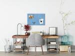 SIGEL GL394 Glas-Magnettafel Artverum - hellblau - 60 x 40 x 1,50 cm - Blue Structure - polierte Ecken - Sicherheitsglas (ESG), Stahl - GS-geprüft
