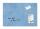SIGEL GL394 Glas-Magnettafel Artverum - hellblau - 60 x 40 x 1,50 cm - Blue Structure - polierte Ecken - Sicherheitsglas (ESG), Stahl - GS-geprüft
