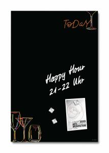 SIGEL GL396 Glas-Magnettafel Artverum schwarz/orange 40 x 60 x 1,50 cm