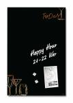 SIGEL GL396 Glas-Magnettafel Artverum schwarz/orange 40 x 60 x 1,50 cm