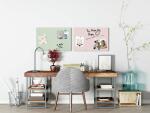 SIGEL GL514 Glas-Magnettafel Artverum - rosé - 60 x 40 x 1,50 cm