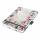 SIGEL JN398 Notizblock Jolie - Loose Florals Grey - punktkariert (Dot-Lineatur) - 100 g/m² - A6+ - grau/rosa - Hardcover - 158 Seiten - FSC-zertifiziert