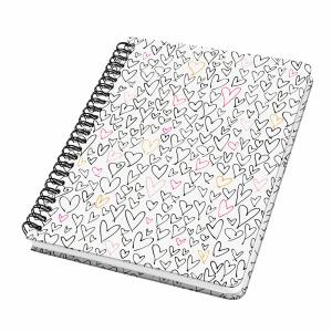 Spiral-Notizbuch Jolie - Wild Hearts - punktkariert A5 120 Seiten