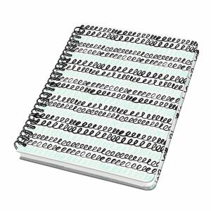 Spiral-Notizbuch Jolie - Curly Mint - punktkariert A5 120 Seiten