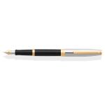 Sheaffer Füller Sagaris M Schwarzer Schaft Chromkappe