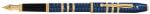 Cross Füllfederhalter Century II Blau-Lack mit 23 KT goldplattiert,F