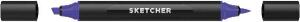 Molotow Twinmarker Sketcher brush+chisel V 225 blaubeere