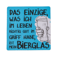Untersetzer mit Korkboden, Slogans, ca. 9,5 cm,