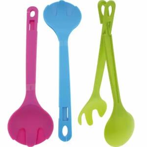 Salatbesteck Frosty 2in1  sortiert, 3 verschiedene Farben, spülmaschinenfest