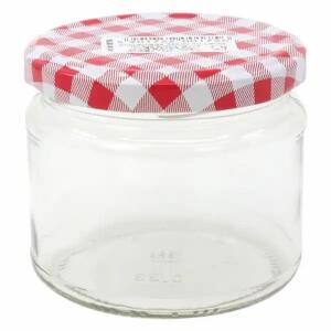 Einmachglas 330ml  mit karierten Deckel